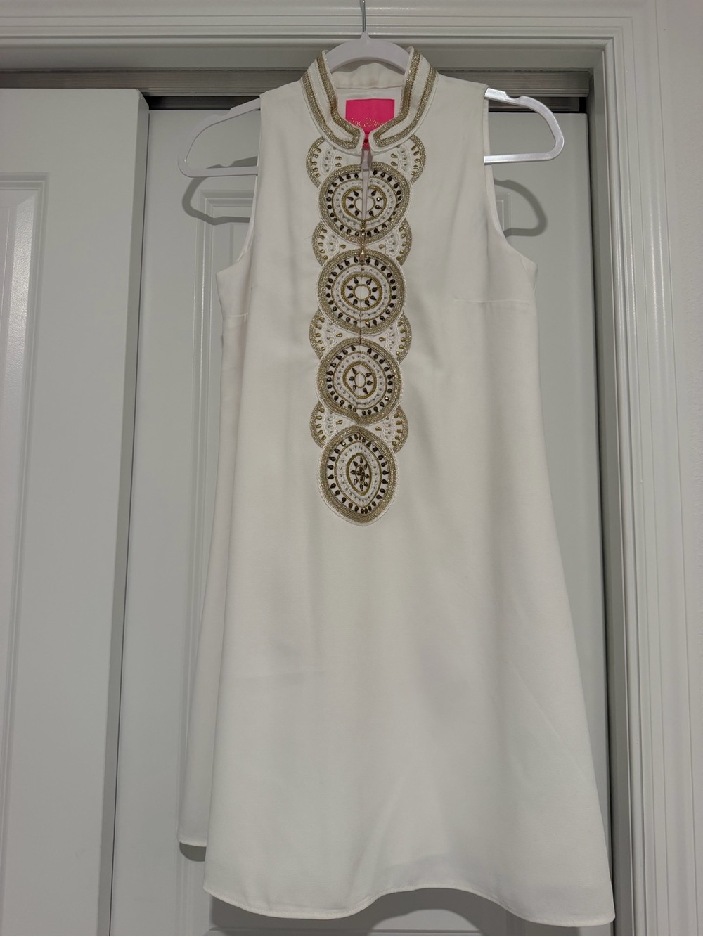 Lilly Pulitzer Mini Dress with Gold Embellished Front
